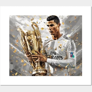 Cristiano Ronaldo CR7 UEFA Champions League Artwork Football Soccer Posters and Art